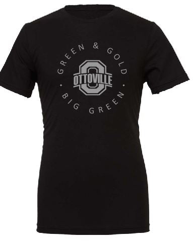 Black with Grey Design: Short Sleeve