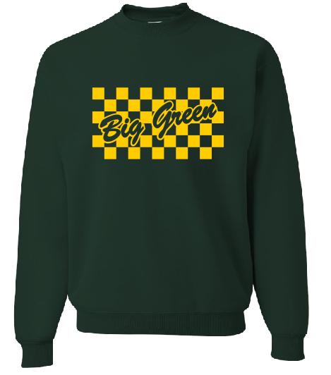 Checker Big Green: Crew Sweatshirt